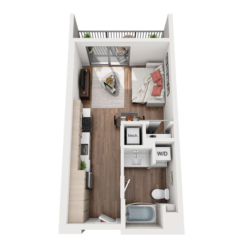 S1c floor plan La Plaza Village - S1c