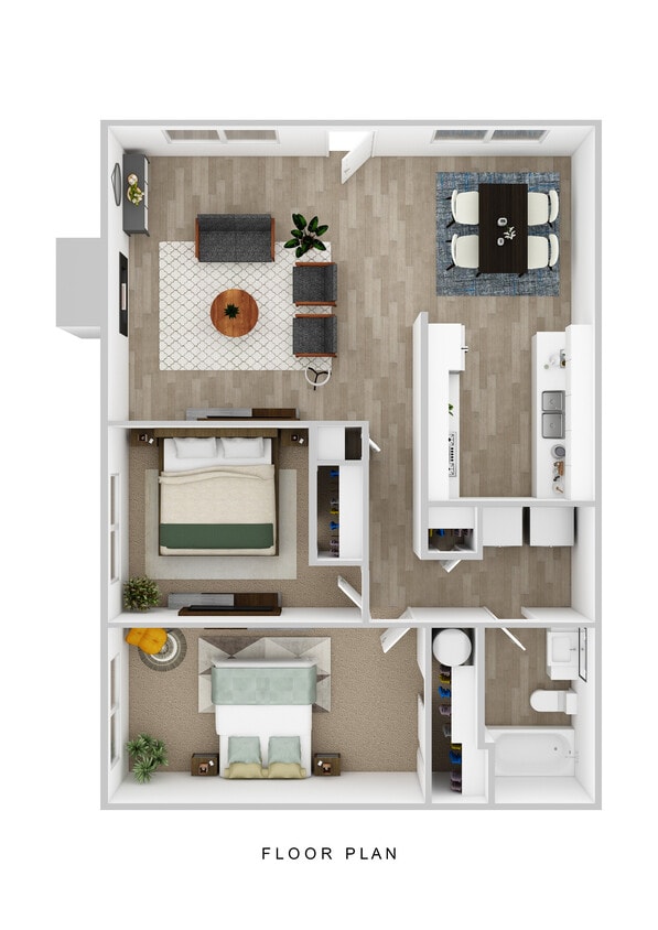 2 Bedroom Floorplan - Two Bedroom