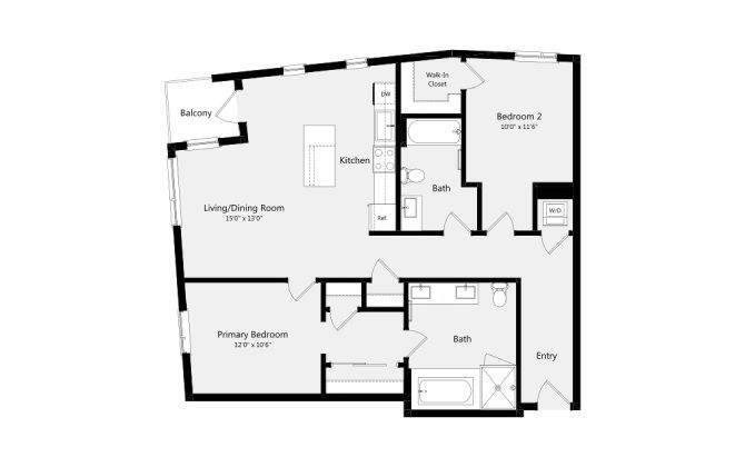 Floor Plan - 2B-A