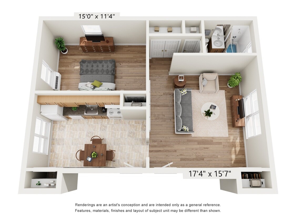 Floor Plan - ONE BEDROOM