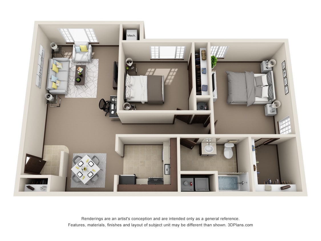 Floor Plan - 2 Bedroom - Classic