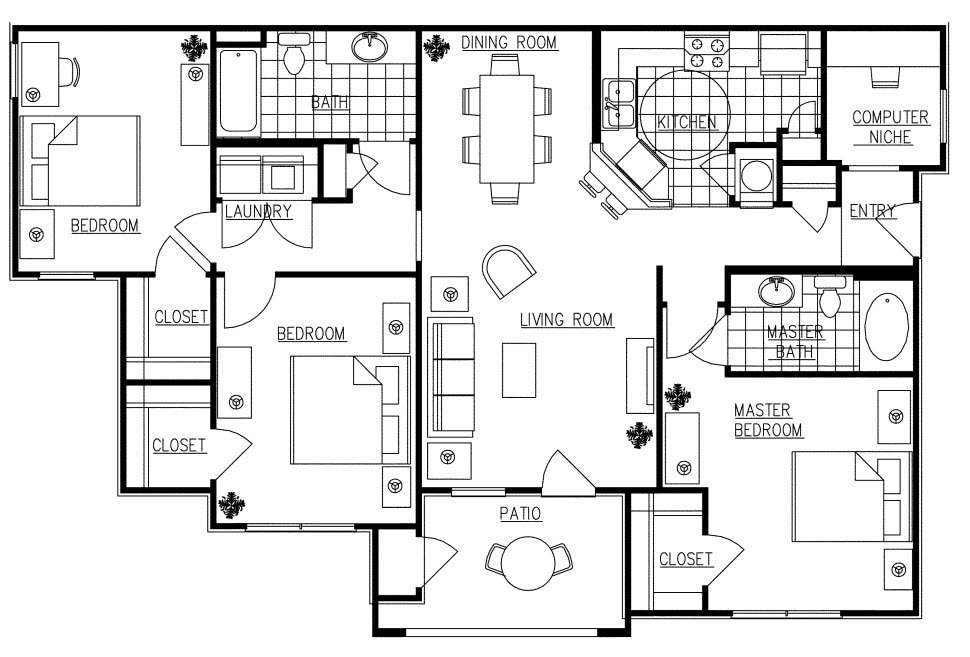 Floor Plan - Three Bedroom