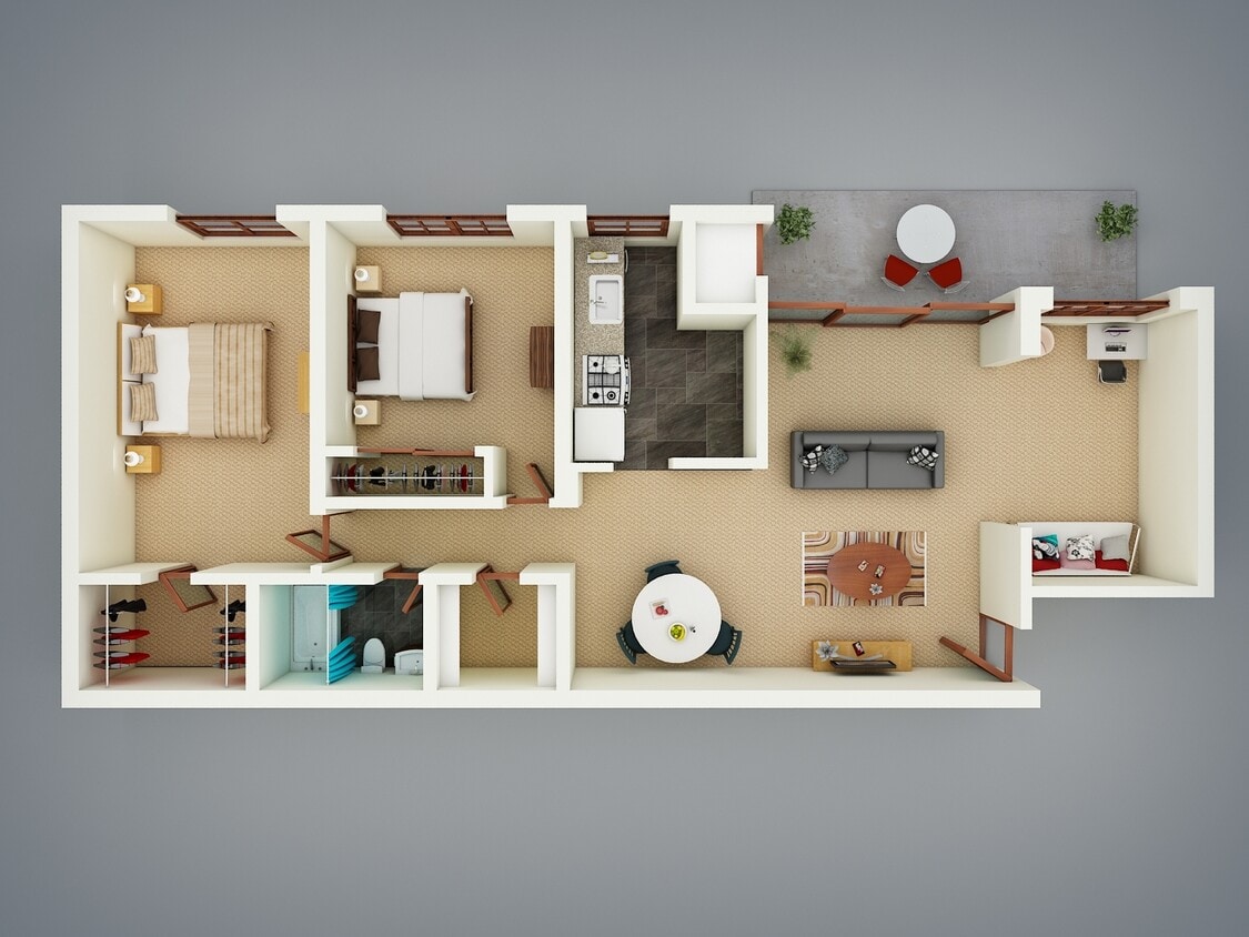 The Metropolitan | 2 Bedroom | 1 Bathroom - The Metropolitan