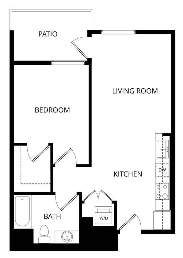 Floor Plan - Sovereignty  - 1X1