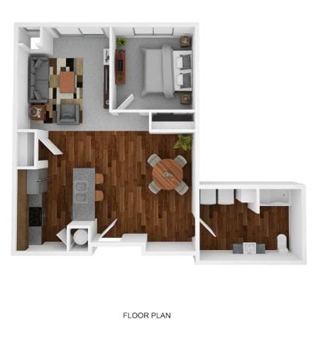 Floor Plan - Apartment Style 1 Bedroom 1 Bathroom