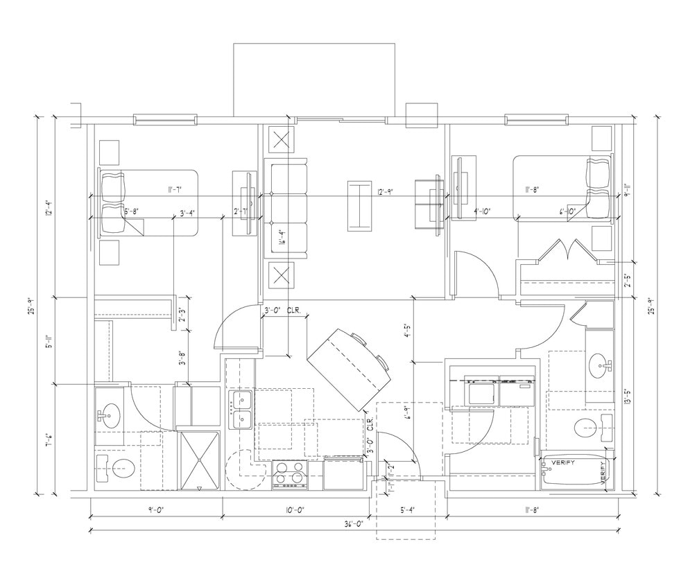 Floor Plan - Two Bedroom Two Bathroom