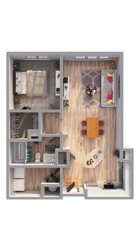 Explore this chic living space designed for style and comfort. - A1B