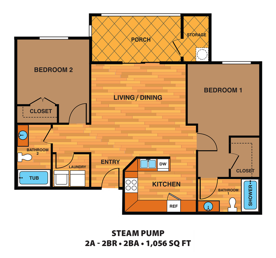 Floor Plan - 2A - Two Bedroom
