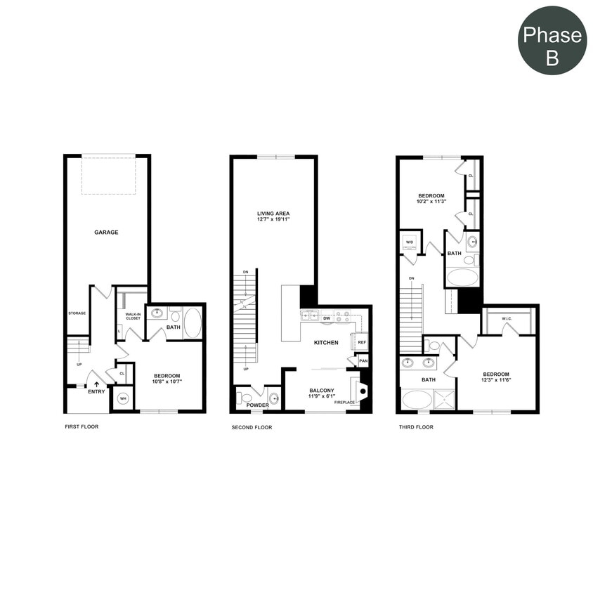 Floor Plan - The Townhomes - Plan 3C