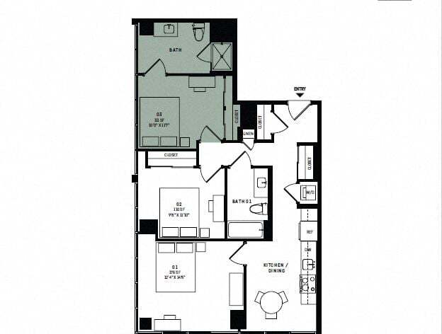 Floor Plan - Co-Living D9-Bedroom 3