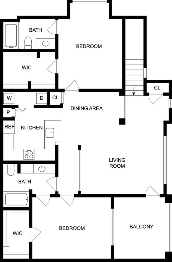 Floor Plan - Milton Second Floor No Garage