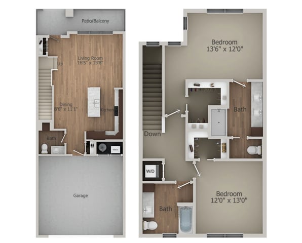 Floor Plan 2T | Arrabelle Apartments | Apartments in Cedarburg, WI - 2T