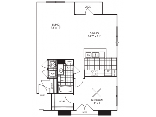 Floor Plan - 1B-M