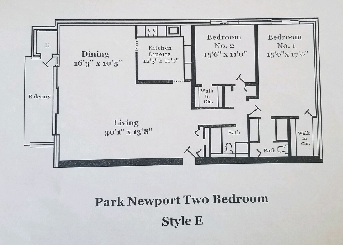 Floor Plan - 2 Bed 2 Bath Mid-Rise