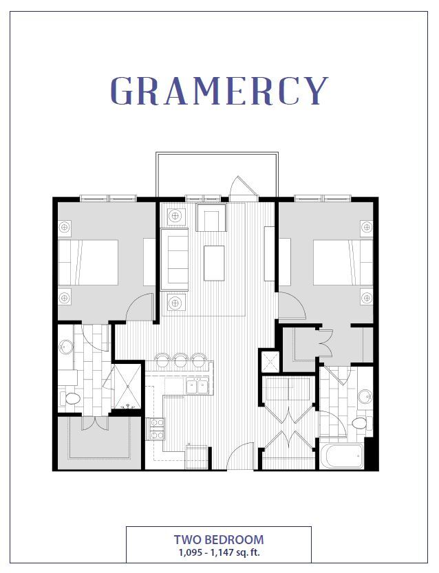 Floor Plan - Gramercy - 2x2