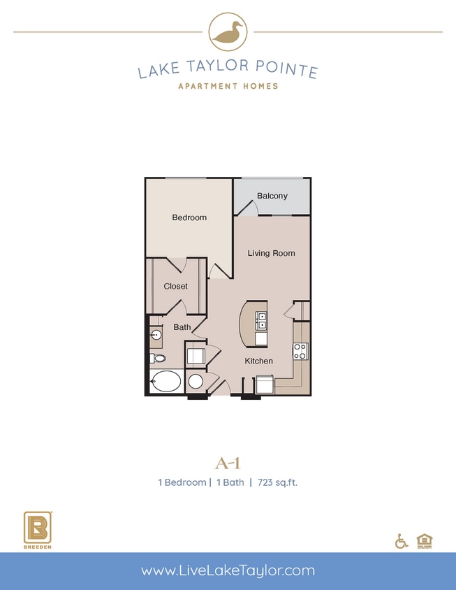 Floor Plan - Join Our One Bedroom Waitlist!