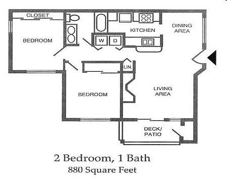 2BR/1BA -  2 Bedroom 1 Bath