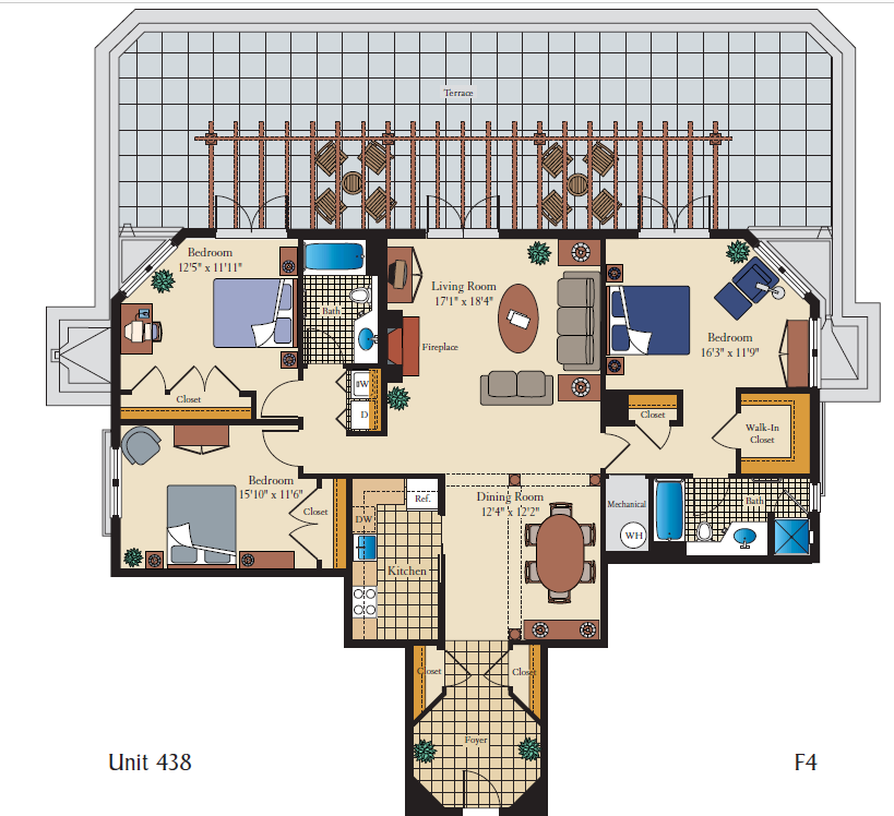 Floor Plan - 3 Bed/2 Bath-C6
