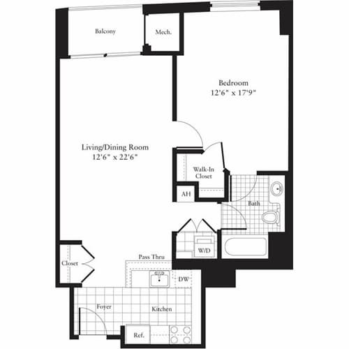 Floor Plan - 1 Bedroom I