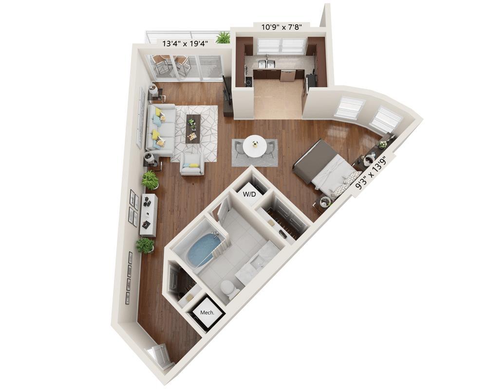 Floor Plan - Studio E1B
