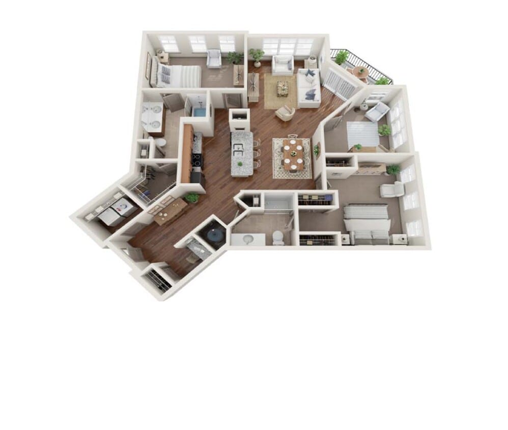 Spacious and sophisticated, The New York features 3 bedrooms and 2 baths with granite countertops, walk-in closets, and a private ensuite with double vanity. Designed for ultimate comfort and convenience in Fishers, IN. - The New York