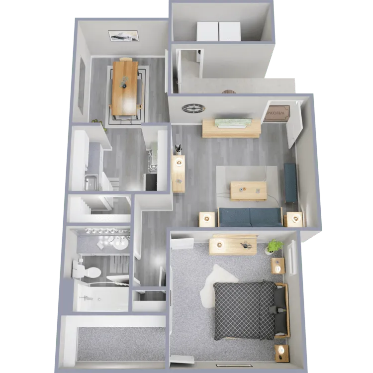 Floor Plan - 1x1 Downstairs 