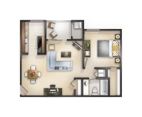 Floor Plan - 1 Bedroom