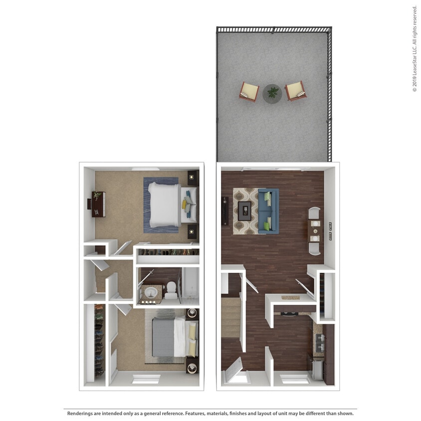 Floor Plan - 2x1 Townhome