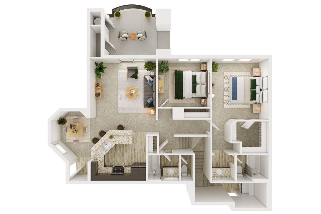 Floor Plan - 2BD 2BTH G6