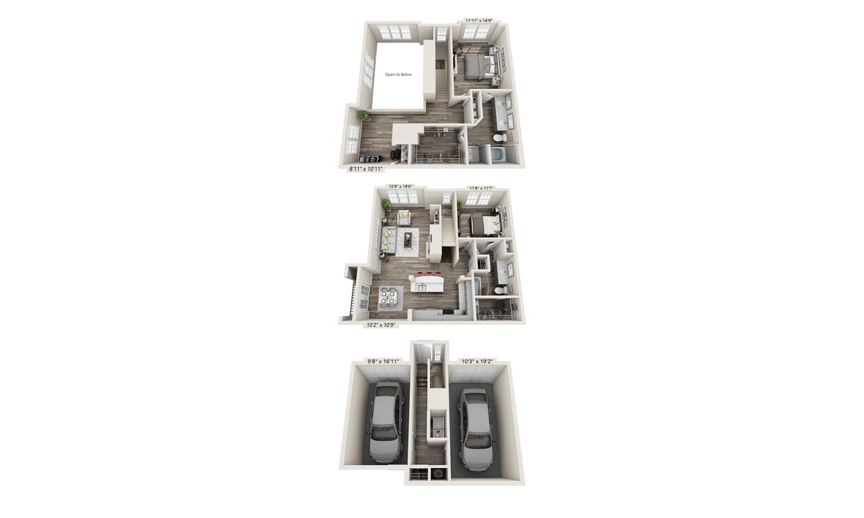Floor Plan - Townhome TH3 (B2BDT)