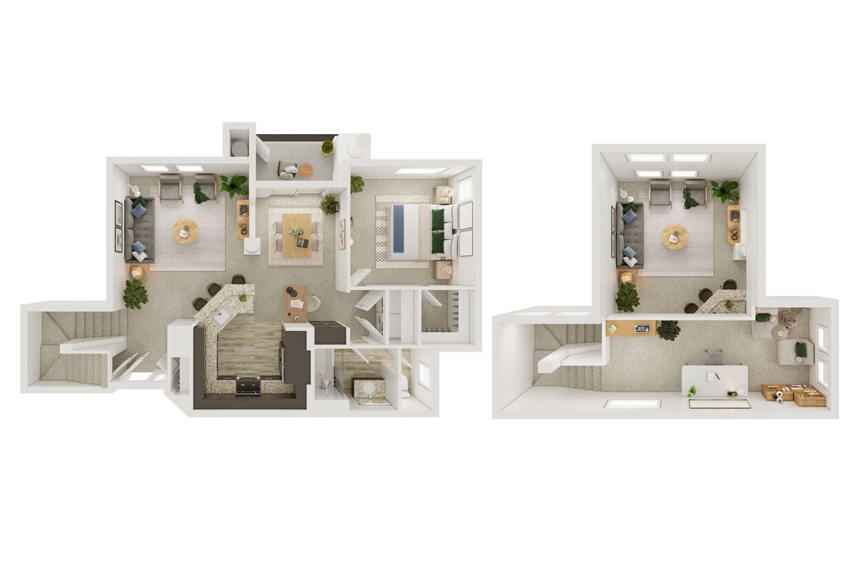 Floor Plan - 1BD 1BTH F2