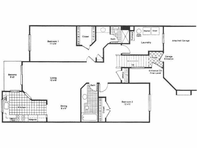 2BR/2BA - 2 bedroom, 2 bath w/attached garage (E2)