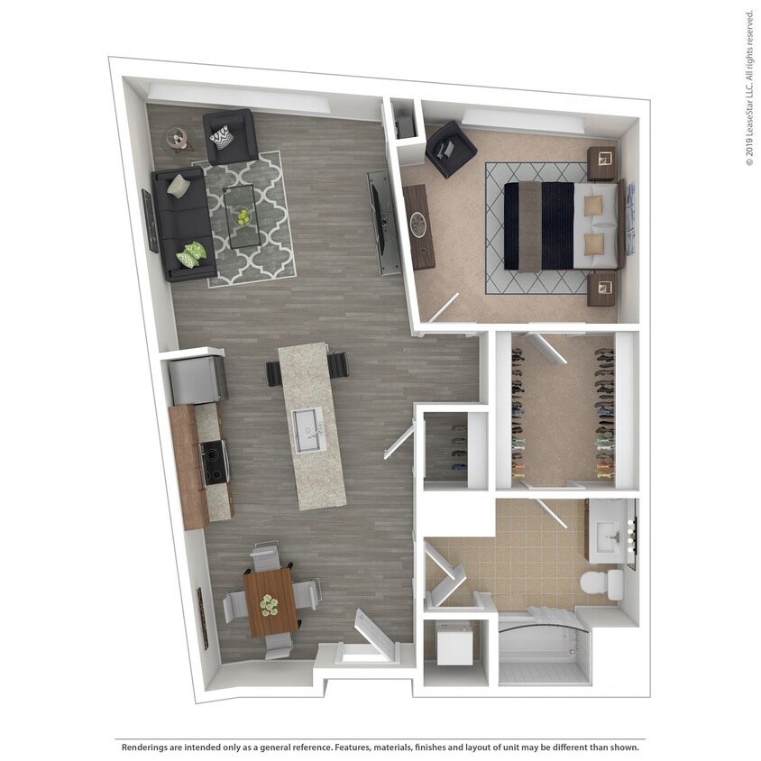 Floor Plan - A08.1 - 1 bed/1 bath
