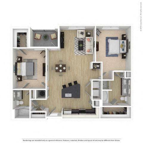Floor Plan - Two-Bedroom (B2)