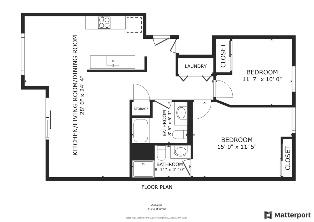 Floor Plan - HMCR 918 SQ FT Wetlands