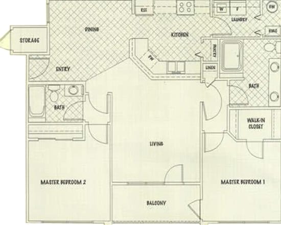 Oak 2 bed 2 bath - 2 Bed 2 Bath