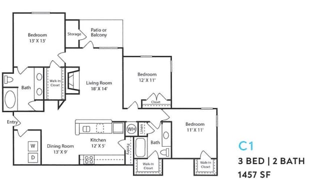 Floor Plan - C1 Renovated