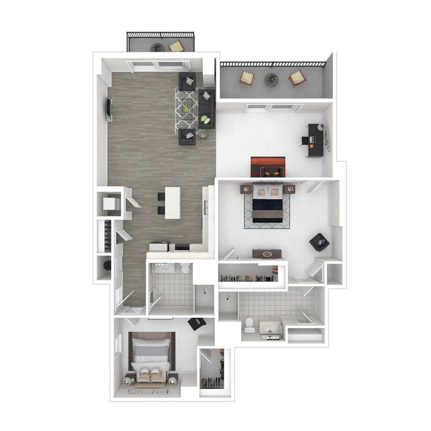 Sandbridge with Den - 2x2 (3D Furnished) - Sandbridge