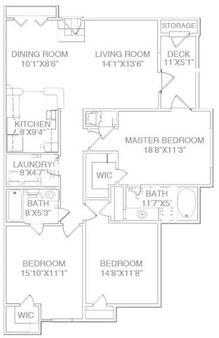 Three Bed Two Bath with Patio - Three Bed Two Bath with Patio