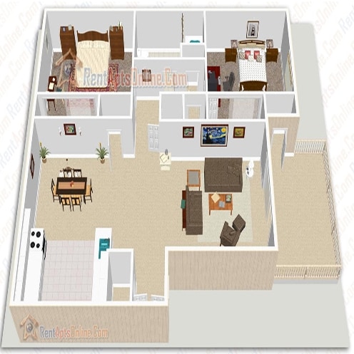 2BR/1BA - 2 bed/1 bath