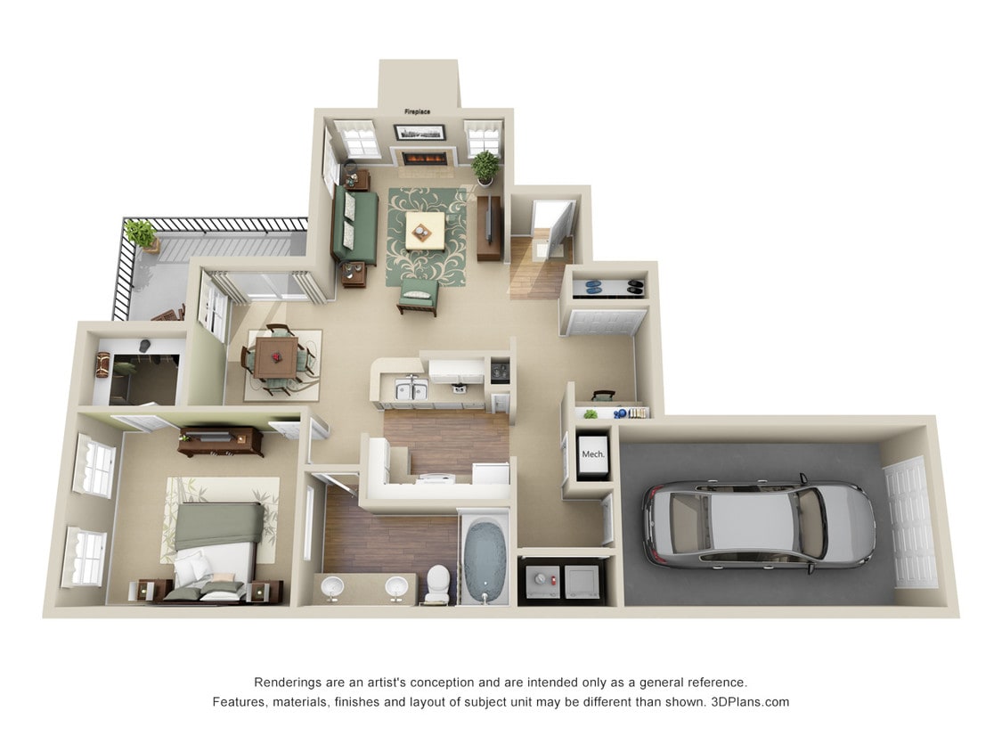 Floor Plan - Applebrook with Garage and Fenced-in Yard