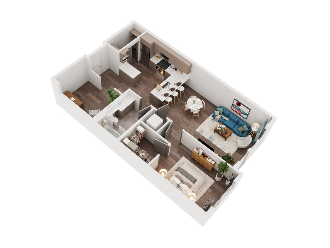 Floor Plan - One Bedroom Den 1
