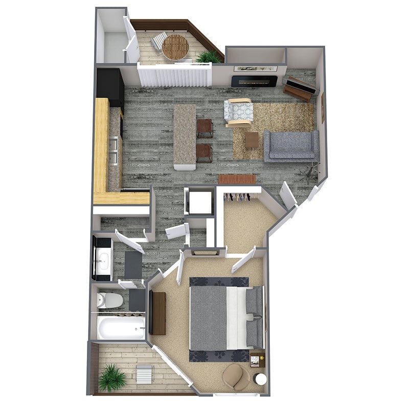 Floor Plan - 1 Bed