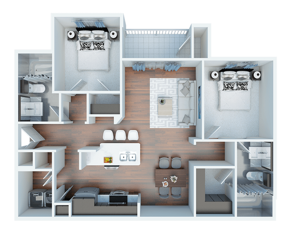 2 Bed / 2 Bath / 1044 Sqft - Elm