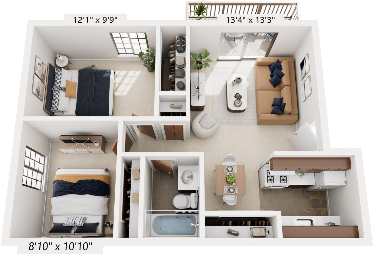 Floor Plan - Two Bedroom
