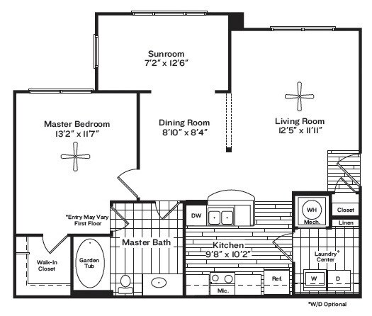Garrett West - RAY - 1 Beds - 1 Baths - 845 Sq. ft. - RAY
