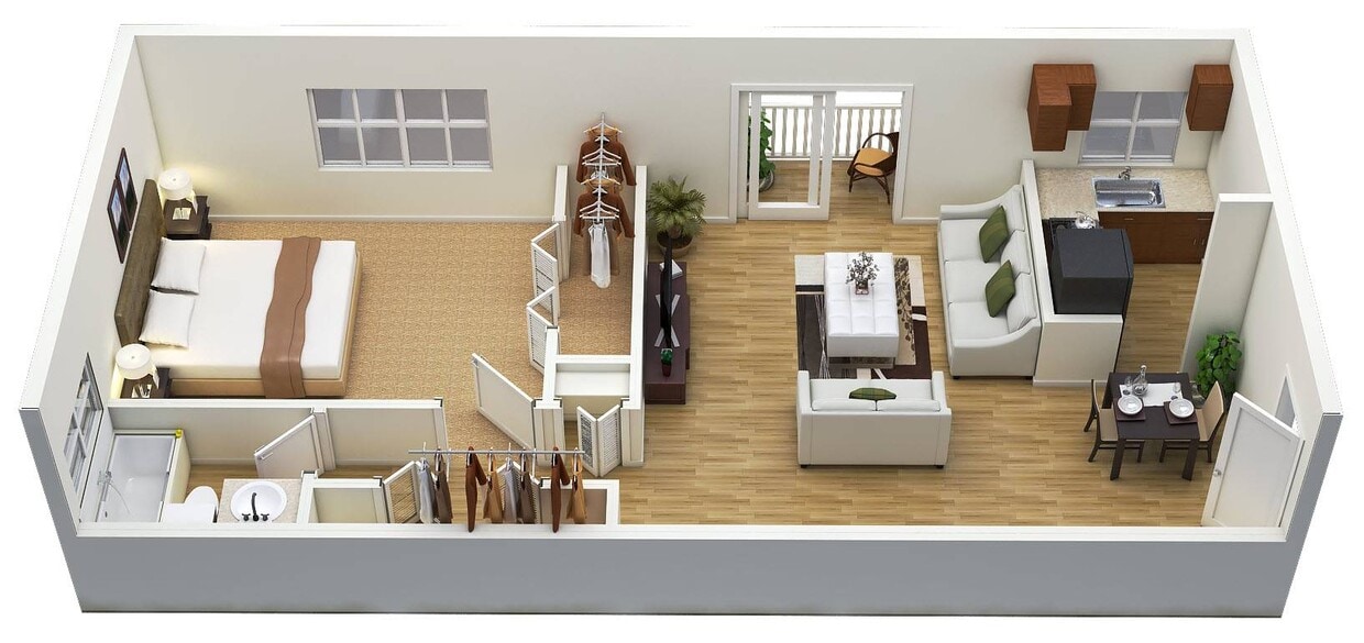 Floor Plan - Elite 1 BR