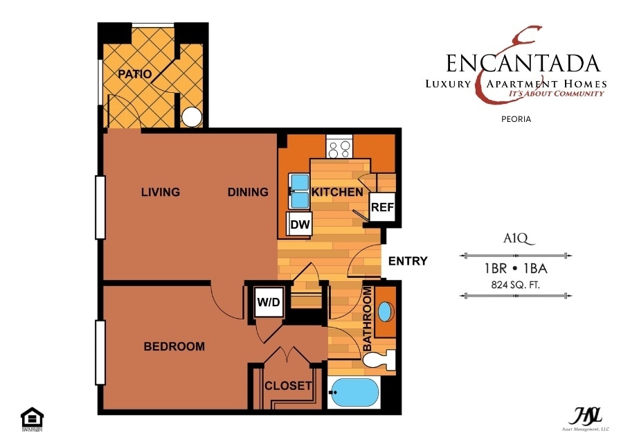 Floor Plan - A1q | One Bedroom