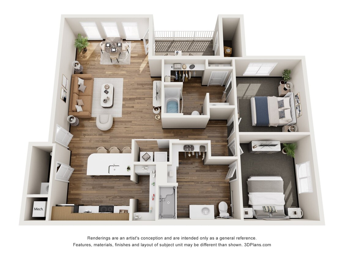 Floor Plan - Oakmont - The Heights at Fairway Flats
