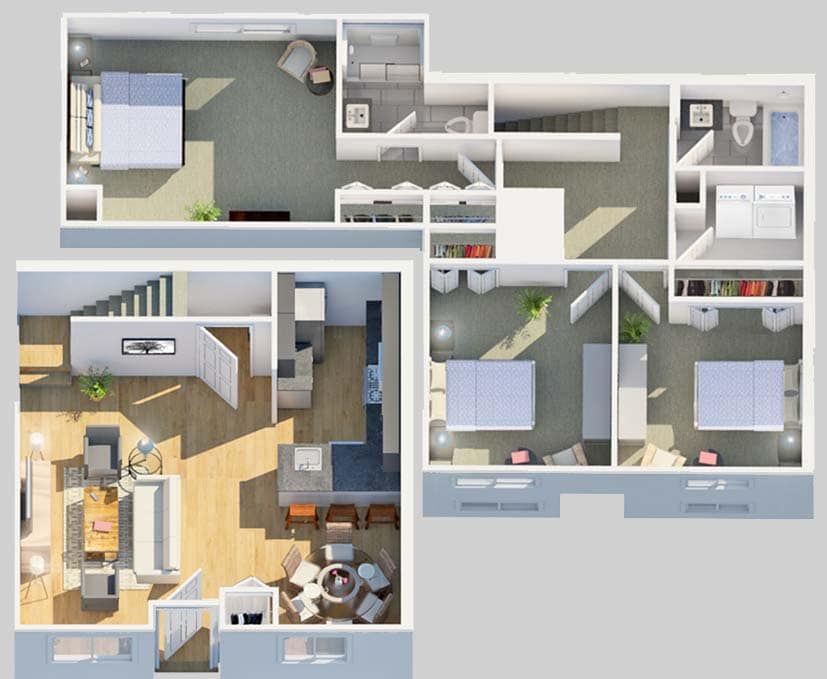 Floor Plan - The New "Thorton" - Fully Renovated Three Bedro...